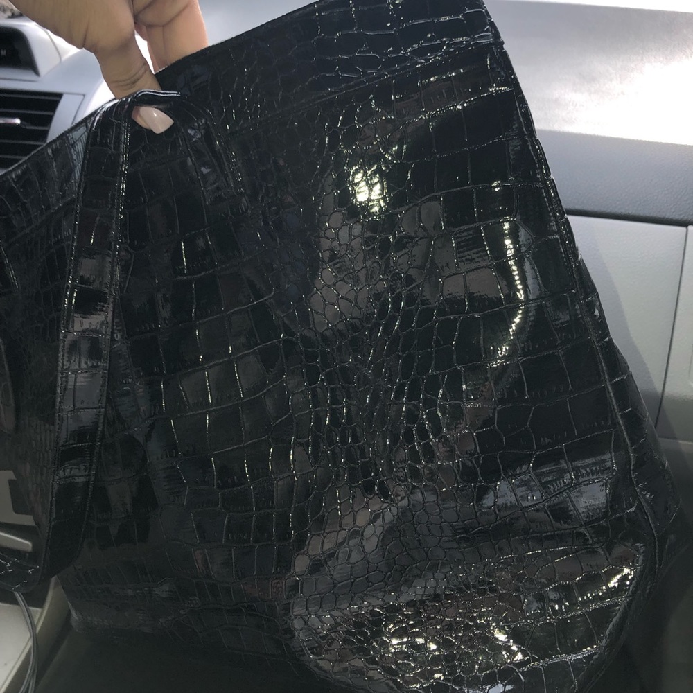 Neiman Marcus Faux Croc Work Tote